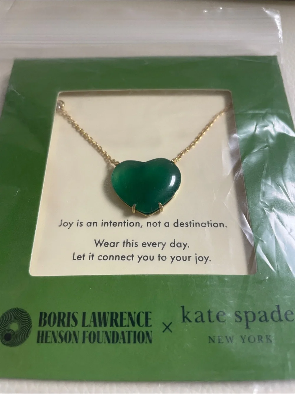 Kate Spade Green Agate Heart Necklace New 💚💚💚💚💚